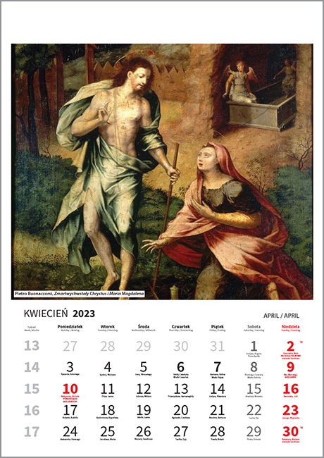 Kalendarz 2023. Obrazy religijne